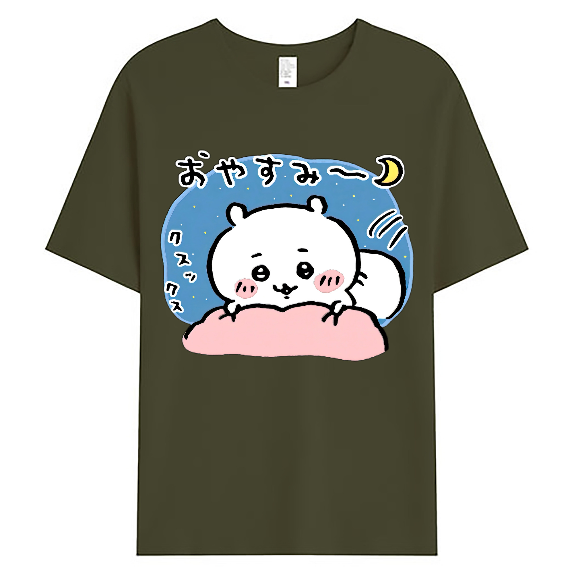 （画像用） ちいかわ ちいかわ Chii-kawa chiikawa 綿100％ メンズ半袖Tシャツ｜肌触りやわらか＆通気性